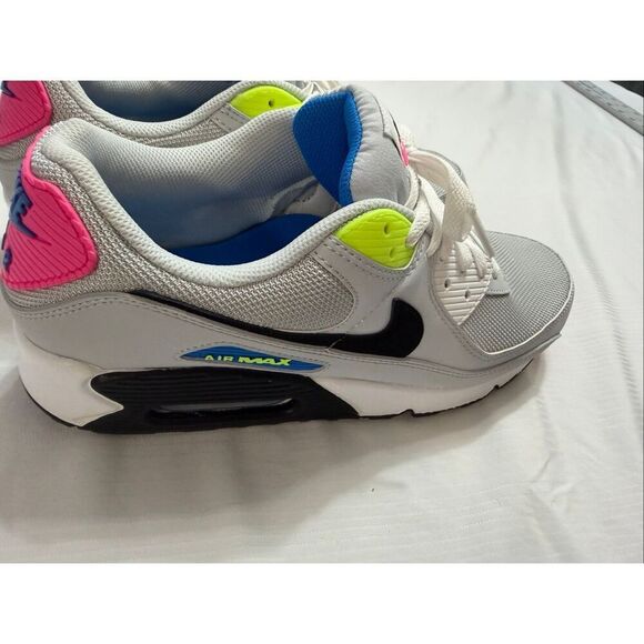 Nike Air Max 90 Platinum Grey Neon Pink Blast Volt Black DZ4398-001 Men\'s 11 main image 8
